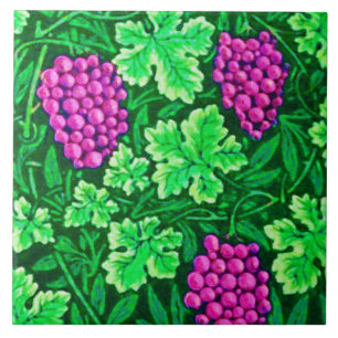 William Morris Wijnstok, Magenta en Groen Tegeltje