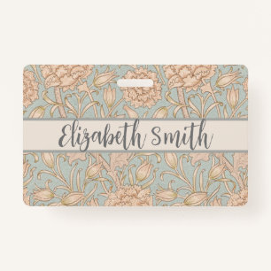 William Morris Wild Tulip Bloemen Ontwerp Badge