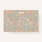 William Morris Wild Tulip Bloemen Ontwerp Badge (Achterkant)