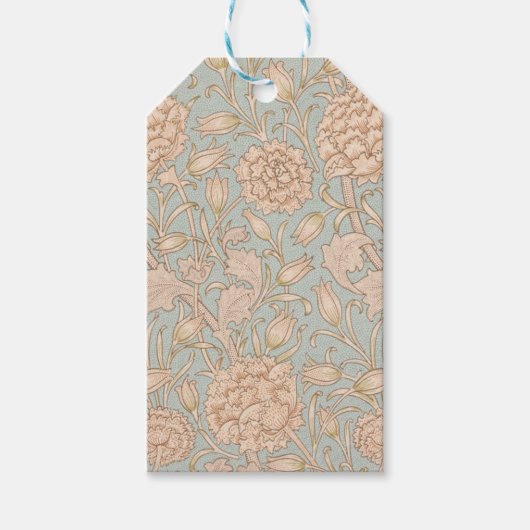 William Morris Wild Tulip Bloemen Ontwerp Cadeaulabel (Voorkant)