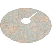 William Morris Wild Tulip Bloemen Ontwerp Kerstboom Rok (Gekanteld)
