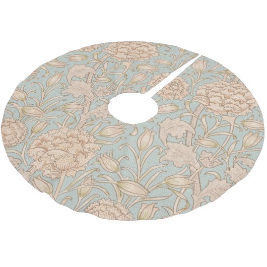 William Morris Wild Tulip Bloemen Ontwerp Kerstboom Rok (Gekanteld)