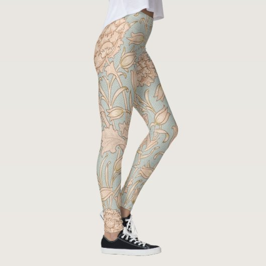 William Morris Wild Tulip Bloemen Ontwerp Leggings (Rechts)