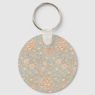 William Morris Wild Tulip Bloemen Ontwerp Sleutelhanger
