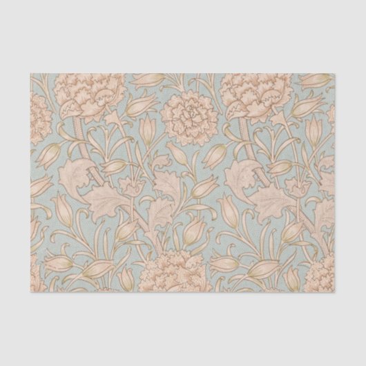 William Morris Wild Tulip Bloemen Ontwerp Tissuepapier (Voorkant)