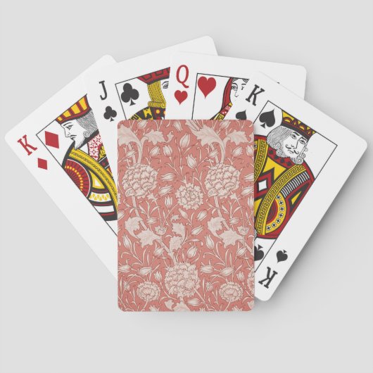 William Morris Wild Tulip Classic Victoriaans ontw Pokerkaarten (Achterkant)
