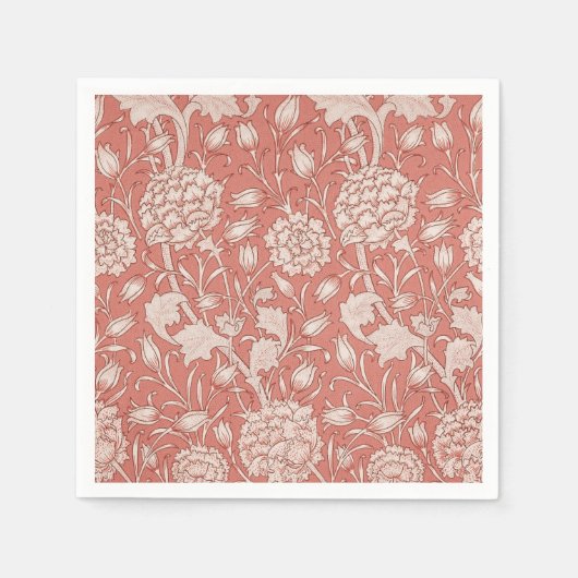William Morris Wild Tulip Classic Victoriaans ontw Servet (Voorkant)