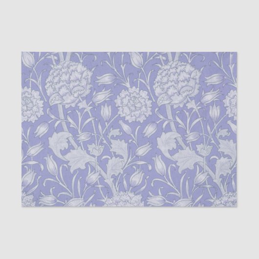 William Morris - Wild Tulips Paars Floral Pattern Tissuepapier (Voorkant)