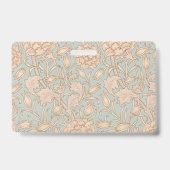 William Morris Wilde Tulp Bloem Bloemendesign Badge (Achterkant)