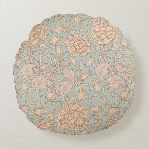 William Morris Wilde Tulp Bloem Bloemontwerp Rond Kussen