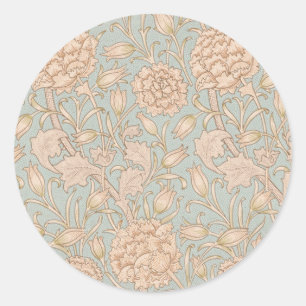William Morris Wilde Tulp Bloem Bloemontwerp Ronde Sticker