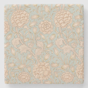 William Morris Wilde Tulp Bloem Bloemontwerp Stenen Onderzetter