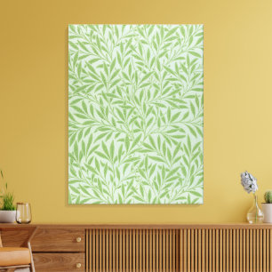 William Morris Wilg Bloem Klassiek Groen Canvas Afdruk