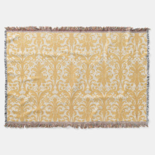 William Morris Wilg & Goud Damast Luxe Deken