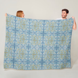 William Morris & Wilhelmina Style Prints Fleece Deken