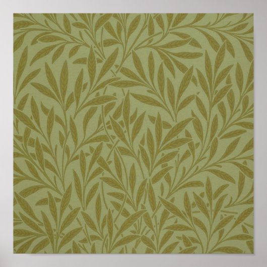 William Morris Willow Antiek Floral Leaf Poster (Voorkant)