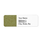 William Morris Willow Antiek Green Leaf Vine Art Etiket (Voorkant)