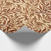 William Morris Willow Bough, Brown and Beige Cadeaupapier (Hoek)