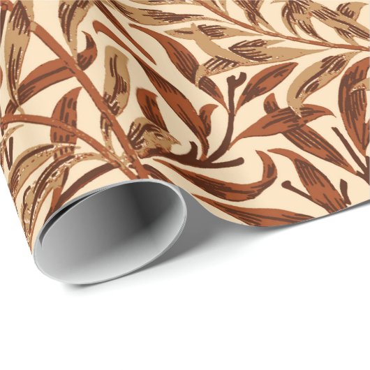 William Morris Willow Bough, Brown and Beige Cadeaupapier (Rol Hoek)