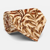 William Morris Willow Bough, Brown and Beige Stropdas (Opgerold)