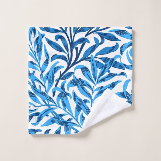 William Morris Willow Bough, Cobalt Blue & White Bad Handdoek (Wasdoekje)