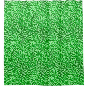 William Morris Willow Bough, Emerald Green Douchegordijn