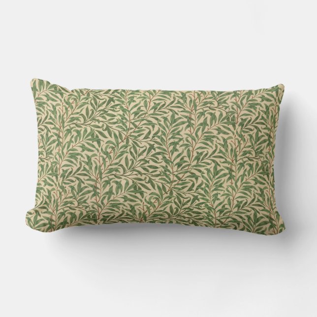 William Morris Willow Bough Green Willow Leaves Kussen (Voorkant)
