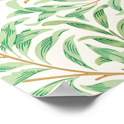 William Morris Willow Bough Patroon Textiel Ontwer Poster (Hoek)