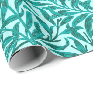 William Morris Willow Bough, Turquoise en Aqua Cadeaupapier