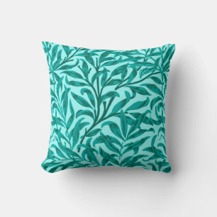 William Morris Willow Bough, Turquoise en Aqua Kussen