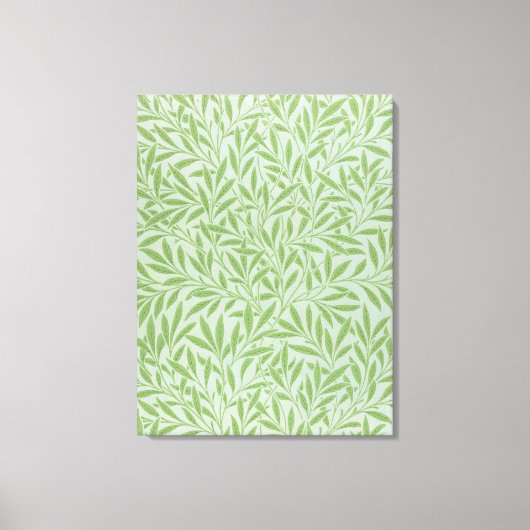 William Morris Willow Flower Classic Green Canvas Afdruk (Voorkant)