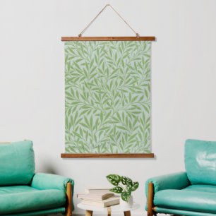 William Morris Willow Flower Classic Green Hangend Wandkleed