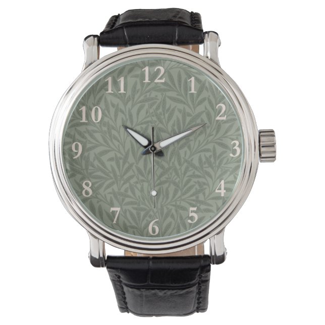 William Morris Willow Flower Classic Horloge (Voorkant)