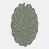 William Morris Willow Flower Classic Ornament Kaart (Rechts)