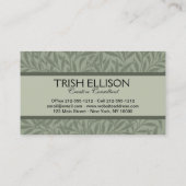 William Morris Willow Flower Classic Visitekaartje (Achterkant)