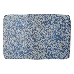 William Morris  Willow Leaves Dark Blue Badmat