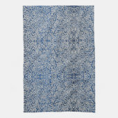 William Morris  Willow Leaves Dark Blue Theedoek (Verticaal)