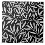 William Morris Willow Pattern, Black and White Tegeltje (Voorkant)