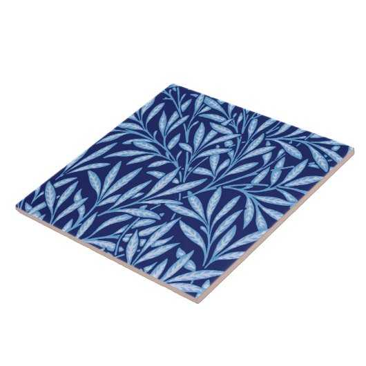 William Morris Willow Pattern, Cobalt Blue Tegeltje (Zijkant)