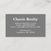 William Morris Willow Pattern, Grey / Grey & White Visitekaartje (Achterkant)