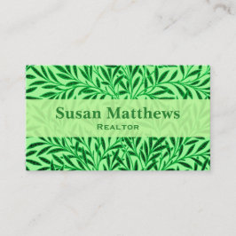 William Morris Willow Pattern, Light Jade Green Visitekaartje