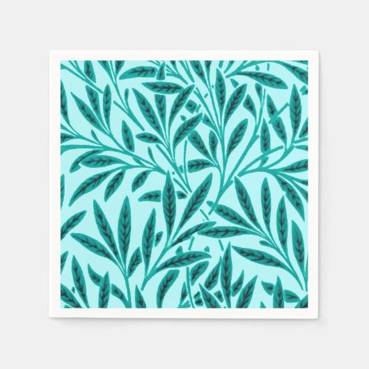 William Morris Willow Pattern, Turquoise & Aqua Servetten (Voorkant)