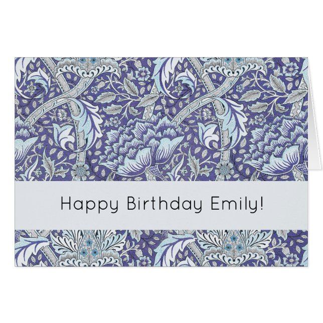 William Morris Windrush Blauw Bloempatroon (Voorkant Horizontaal)