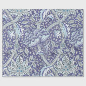 William Morris Windrush blauwe bloemen Cadeaupapier (Vlak)