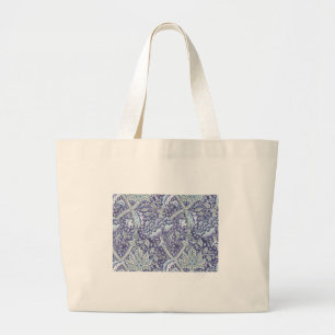 William Morris Windrush blauwe bloemen Grote Tote Bag