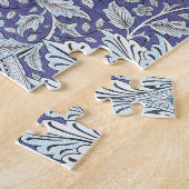 William Morris Windrush blauwe bloemen Legpuzzel (Zijkant)