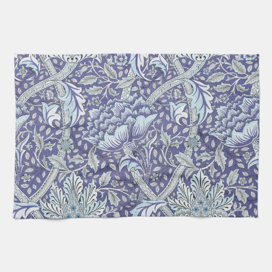 William Morris Windrush blauwe bloemen Theedoek (Horizontaal)