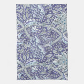 William Morris Windrush blauwe bloemen Theedoek (Verticaal)