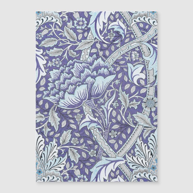 William Morris Windrush Blauwe Bloempatroon (Voorkant)