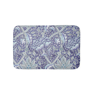 William Morris Windrush Blauwe Bloempatroon Badmat